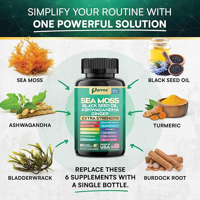 Ultimate Sea Moss Complex - 16 Powerhouse Ingredients in 1 Capsule