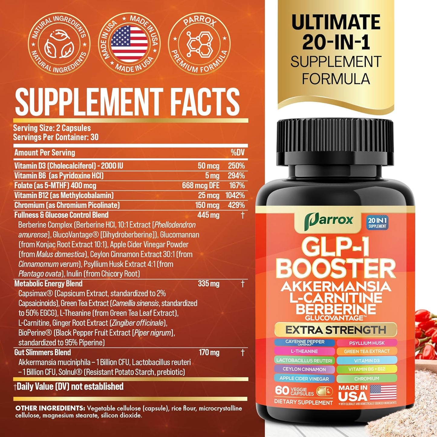 GLP-1 Booster - Advanced Metabolism & Appetite Support Complex