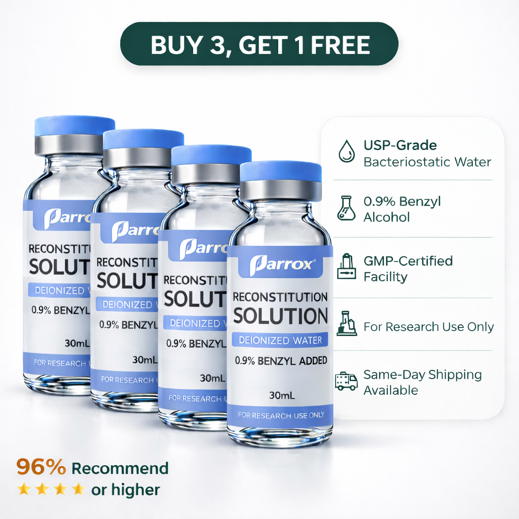 Parrox Bacteriostatic Water 30mL Research Vials Parrox Bacteriostatic Water 30mL Research Vials