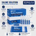 Parrox Saline Solution 0.9% Sodium Chloride USP, 50 vials x 5 mL.
