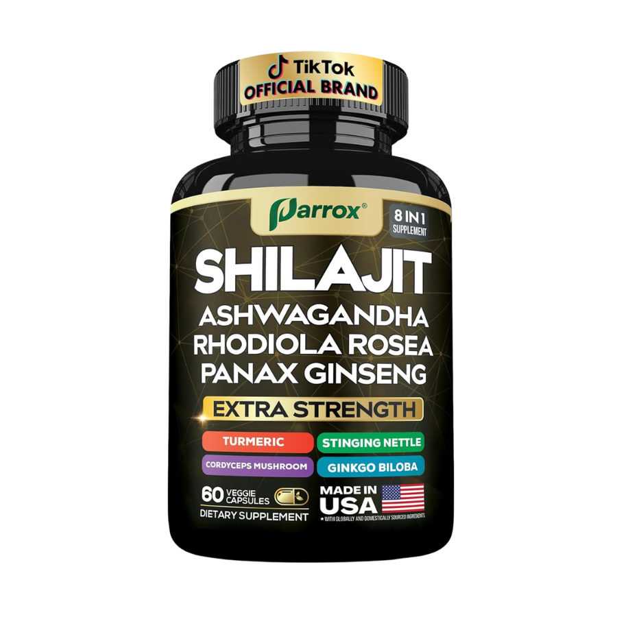 Pure Shilajit Energy Complex - 8 Premium Adaptogens in 1 Capsule