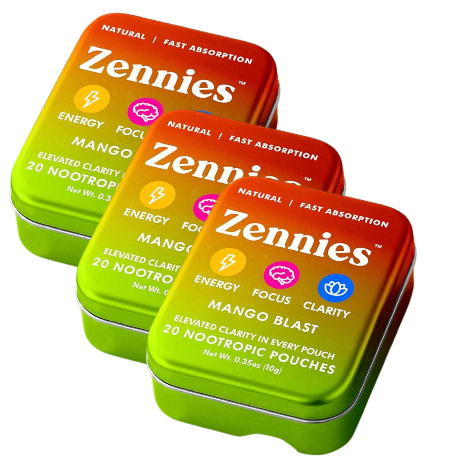 Clean Caffeine Energy Pouches - Mango Blast (Nicotine-Free Nootropics)