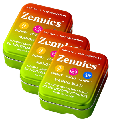 Clean Caffeine Energy Pouches - Mango Blast (Nicotine-Free Nootropics)