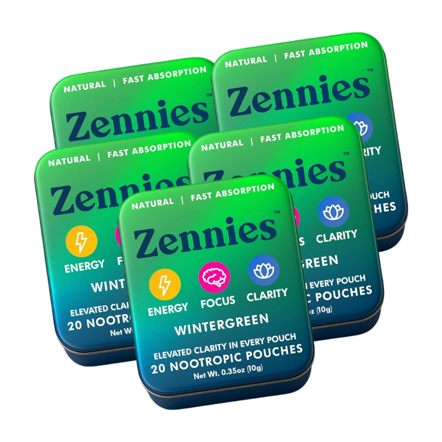 Clean Caffeine Energy Pouches - Wintergreen (Nicotine-Free Nootropics)