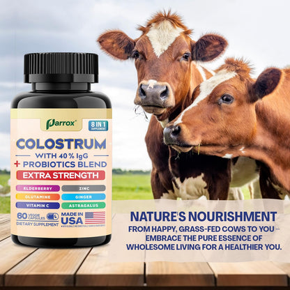 Grass-Fed Colostrum Capsules - 40% IgG Immune Support Complex