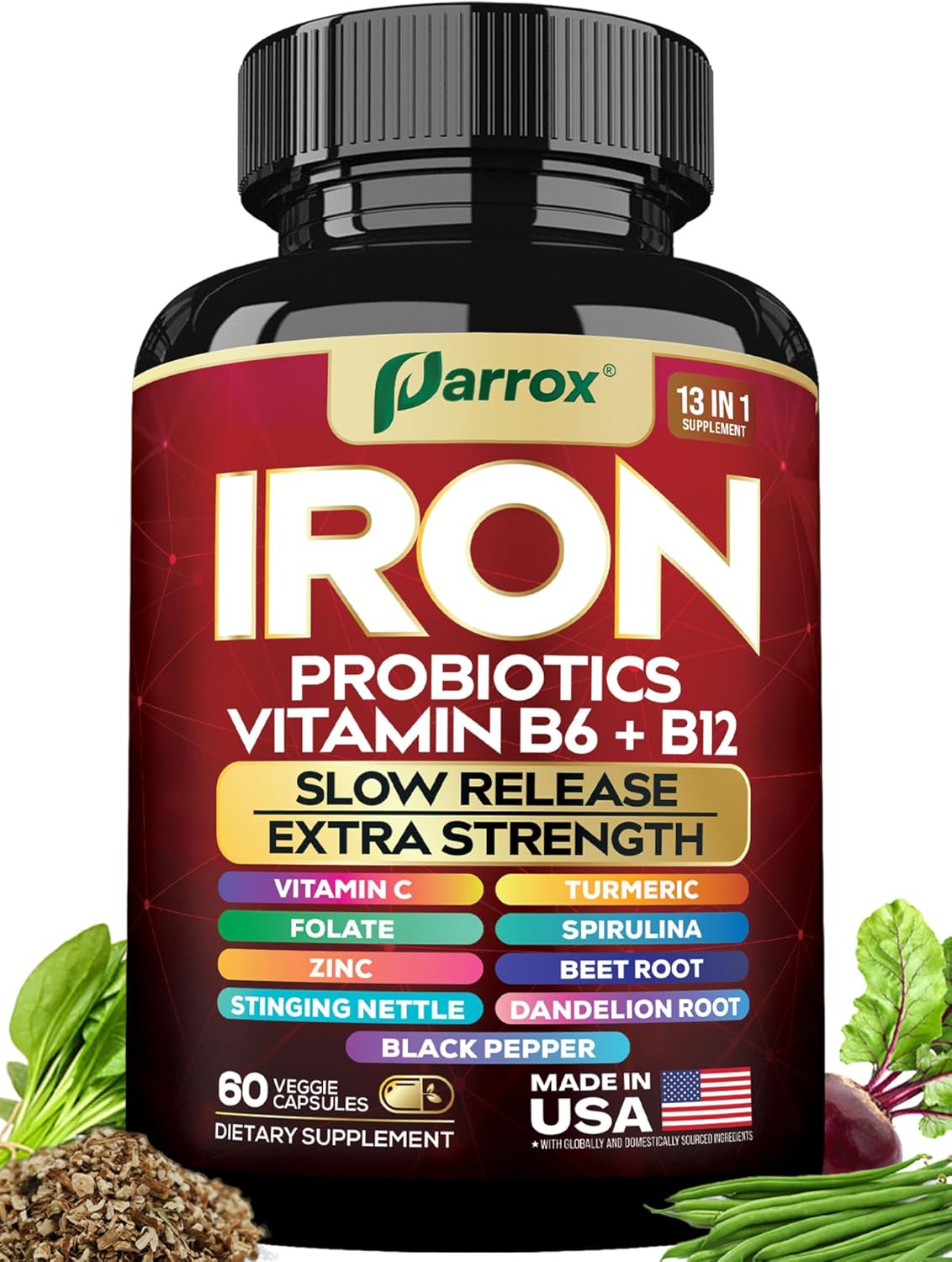 Gentle Iron Complex - Slow-Release with Probiotics & Plant Power