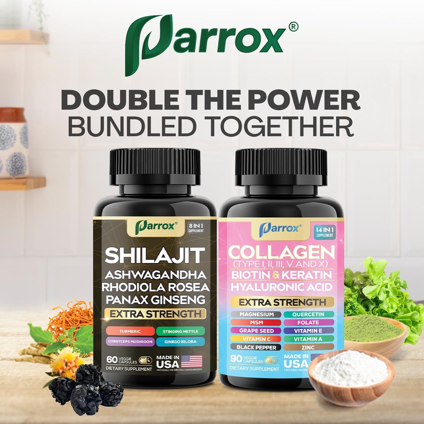 Beauty & Energy Power Bundle - Collagen + Adaptogen Capsules