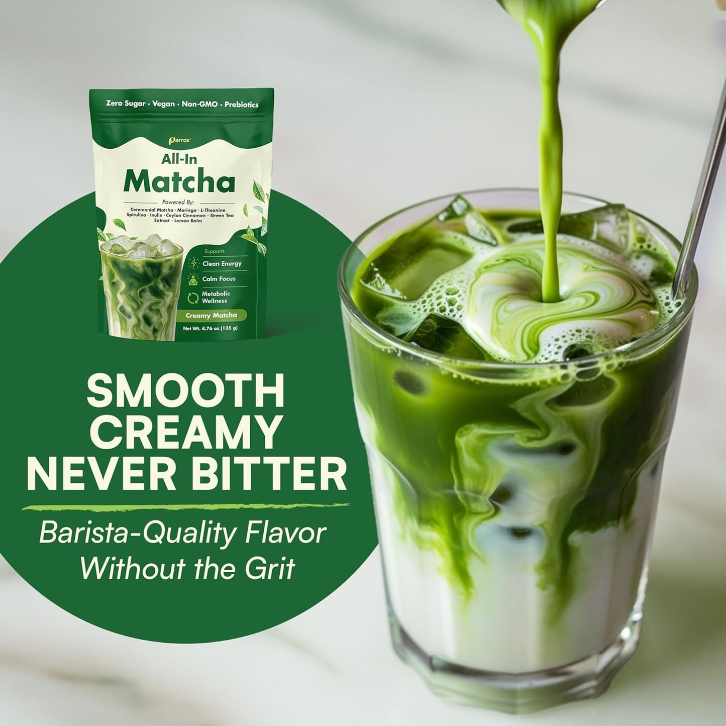 8-in-1 Ceremonial Matcha Latte - Japanese Matcha + Superfoods Blend