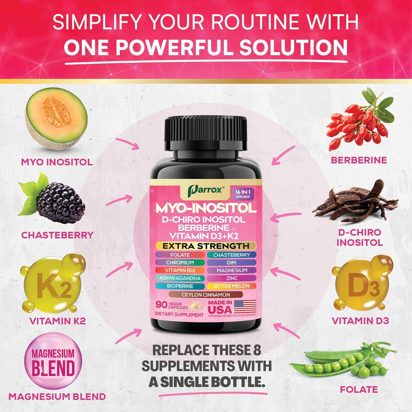 Myo-Inositol Supplement - Support hormonal balance, energy, and metabolic function