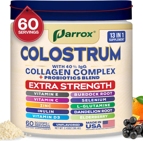 Grass-Fed Colostrum Powder - 40% IgG with 13 Immune Boosters