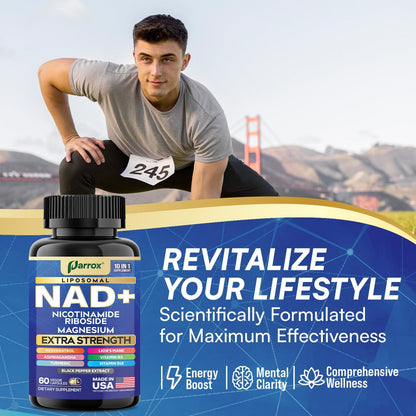 NAD+ Cellular Energy Booster - 10-in-1 Anti-Aging Formula