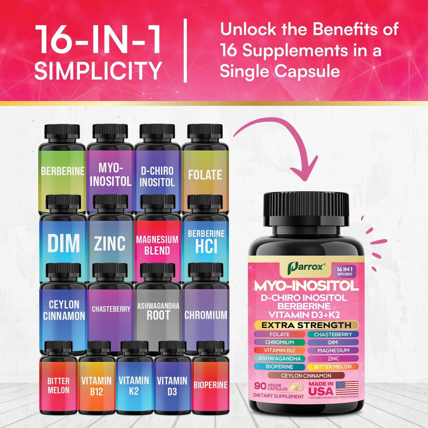 Myo-Inositol Supplement - Support hormonal balance, energy, and metabolic function