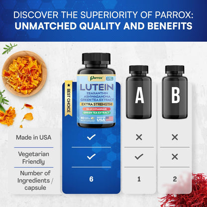 6-in-1 Vision & Focus Support - Lutein, Zeaxanthin & Ashwagandha