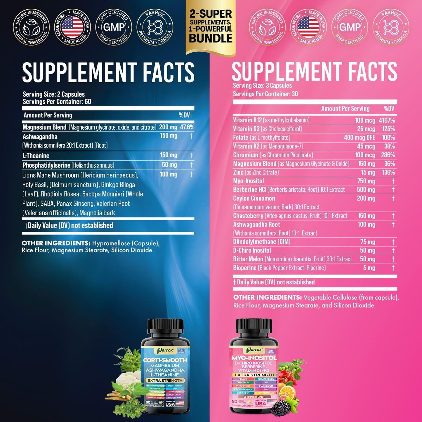 Cortisol & Myo-Inositol Bundle - Stress, Mood & Cycle Support