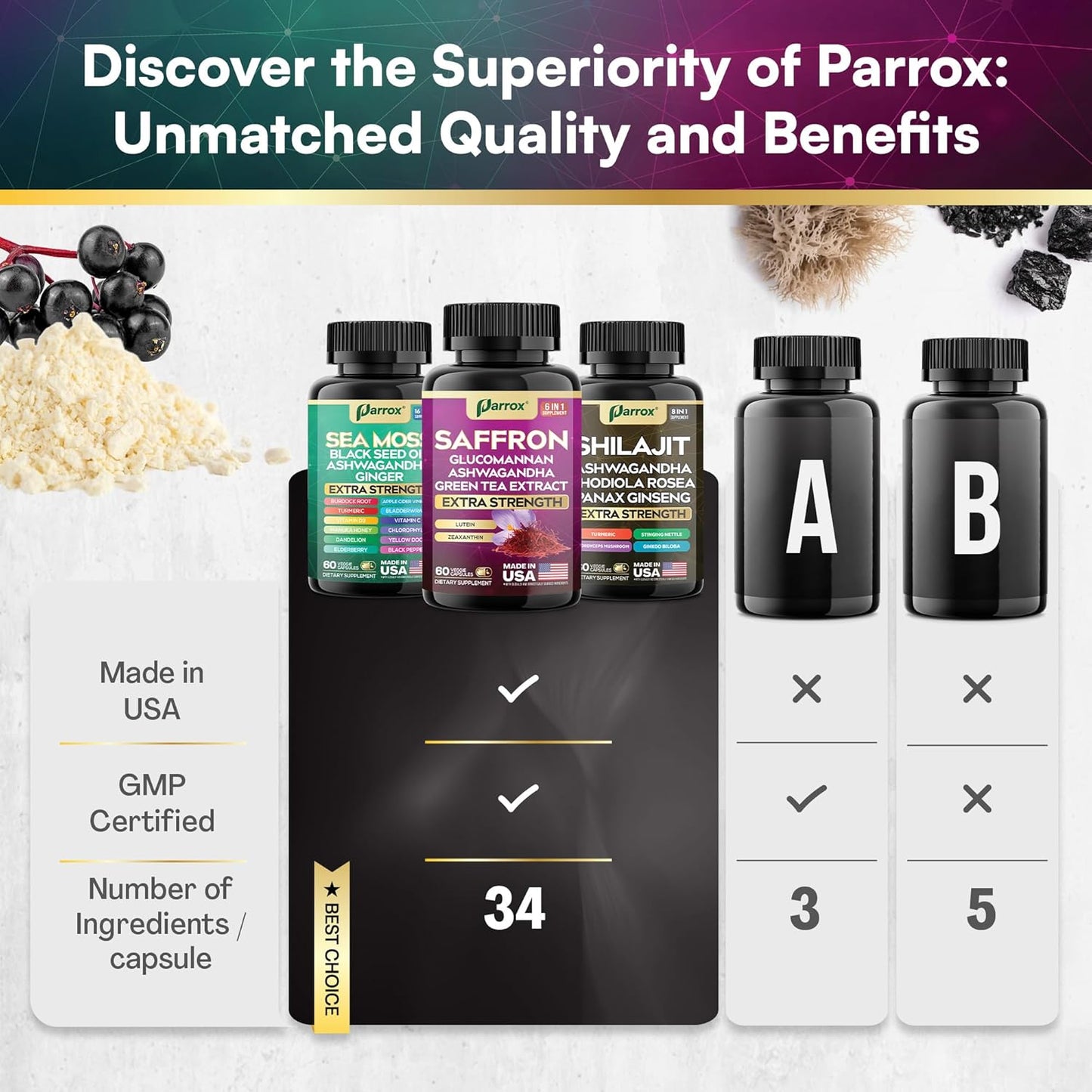 Elite Vitality Trio - 27 Unique Ingredients for Total Wellness