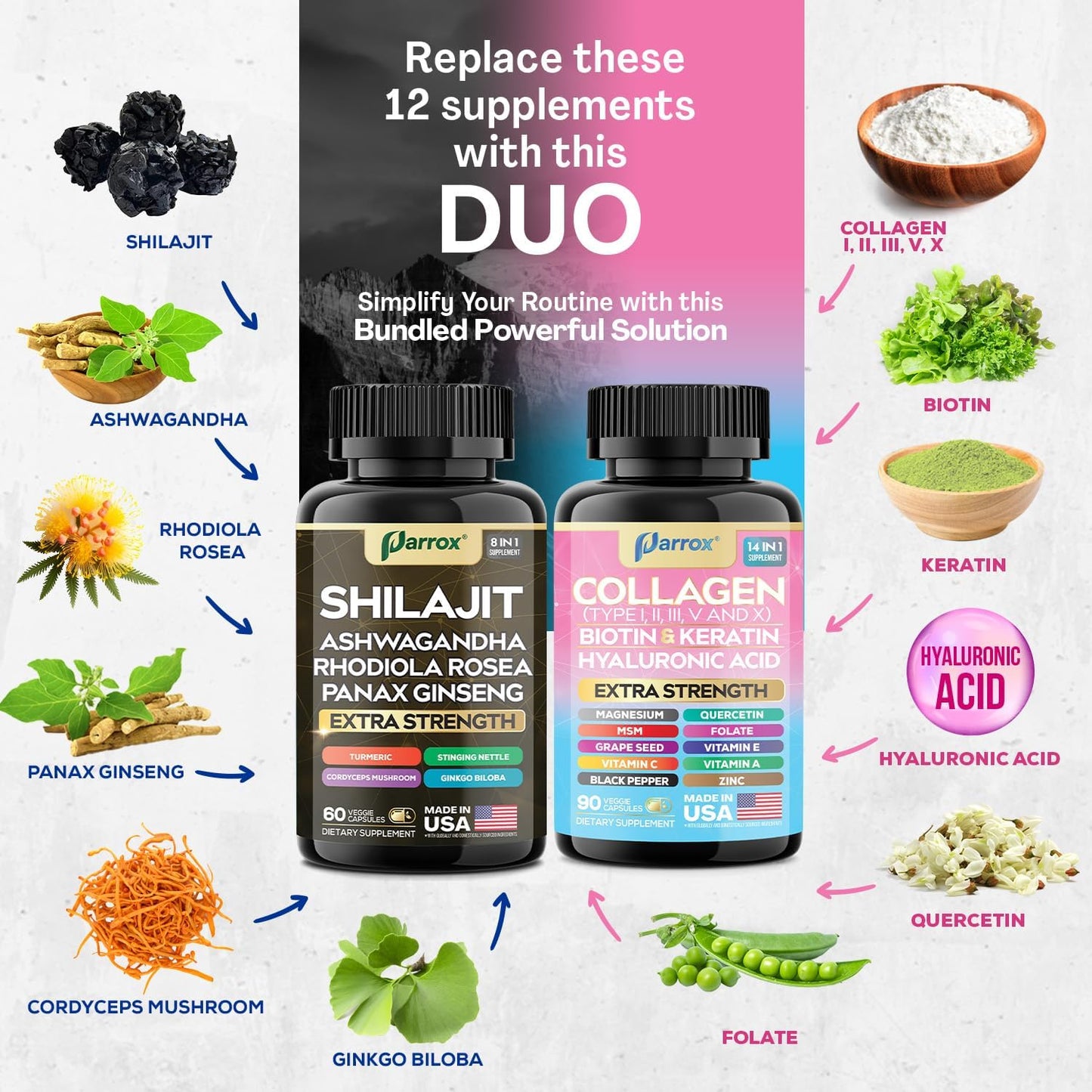 Beauty & Energy Power Bundle - Collagen + Adaptogen Capsules