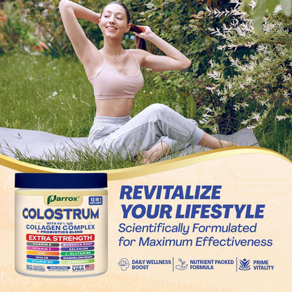 Grass-Fed Colostrum Powder - 40% IgG with 13 Immune Boosters