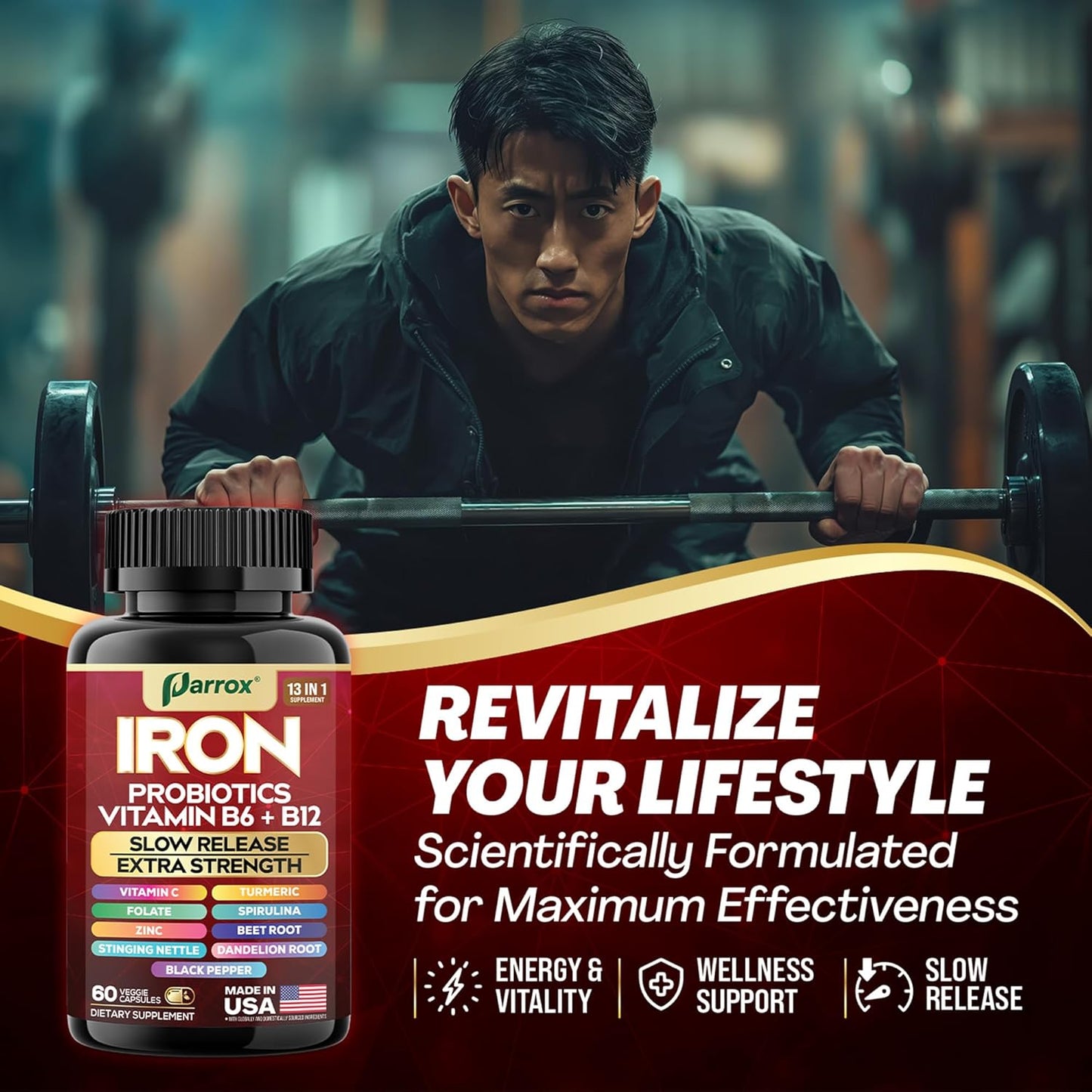 Gentle Iron Complex - Slow-Release with Probiotics & Plant Power