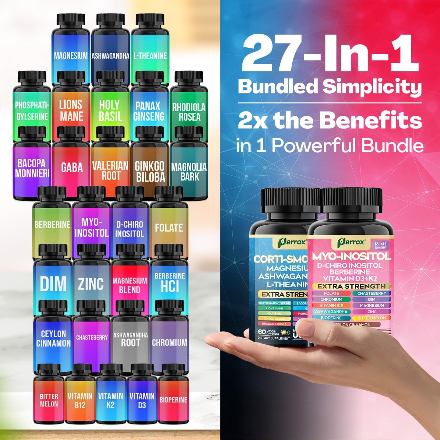 Cortisol & Myo-Inositol Bundle - Stress, Mood & Cycle Support