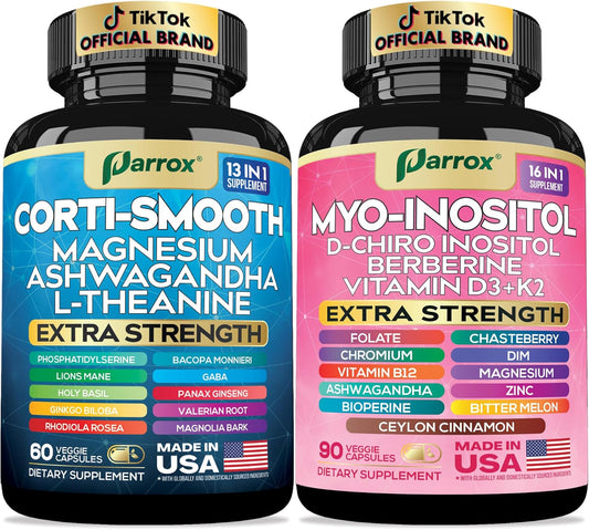Cortisol & Myo-Inositol Bundle - Stress, Mood & Cycle Support