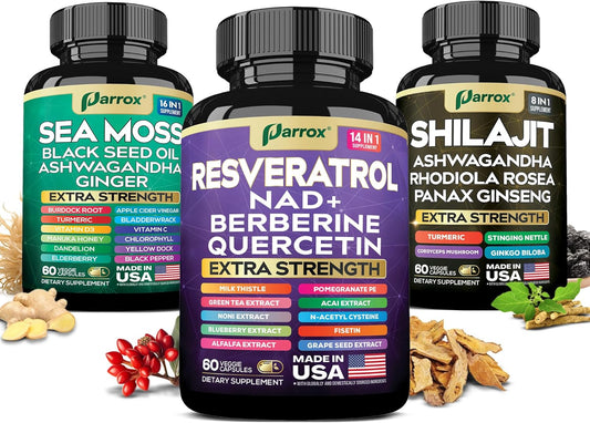 Advanced Wellness Trio - 34 Powerhouse Ingredients for Peak Performance
