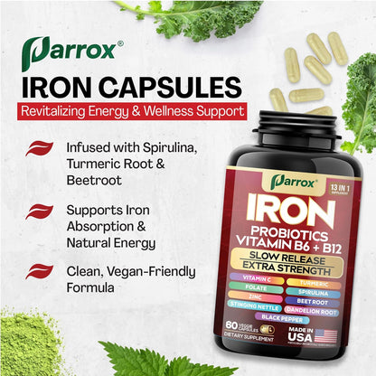 Gentle Iron Complex - Slow-Release with Probiotics & Plant Power