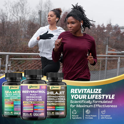 Advanced Wellness Trio - 34 Powerhouse Ingredients for Peak Performance