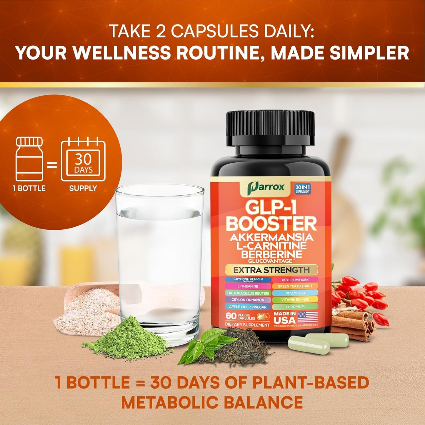 GLP-1 Booster - Advanced Metabolism & Appetite Support Complex
