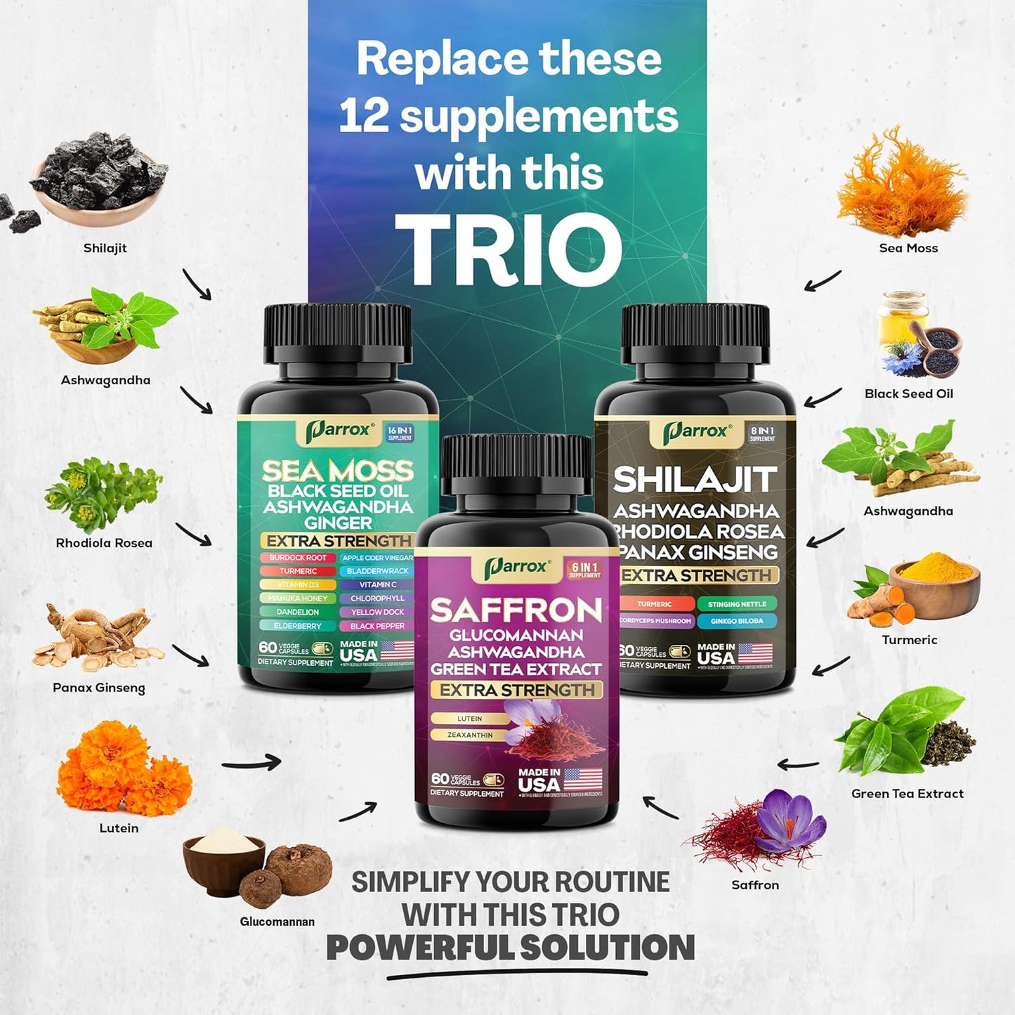 Elite Vitality Trio - 27 Unique Ingredients for Total Wellness