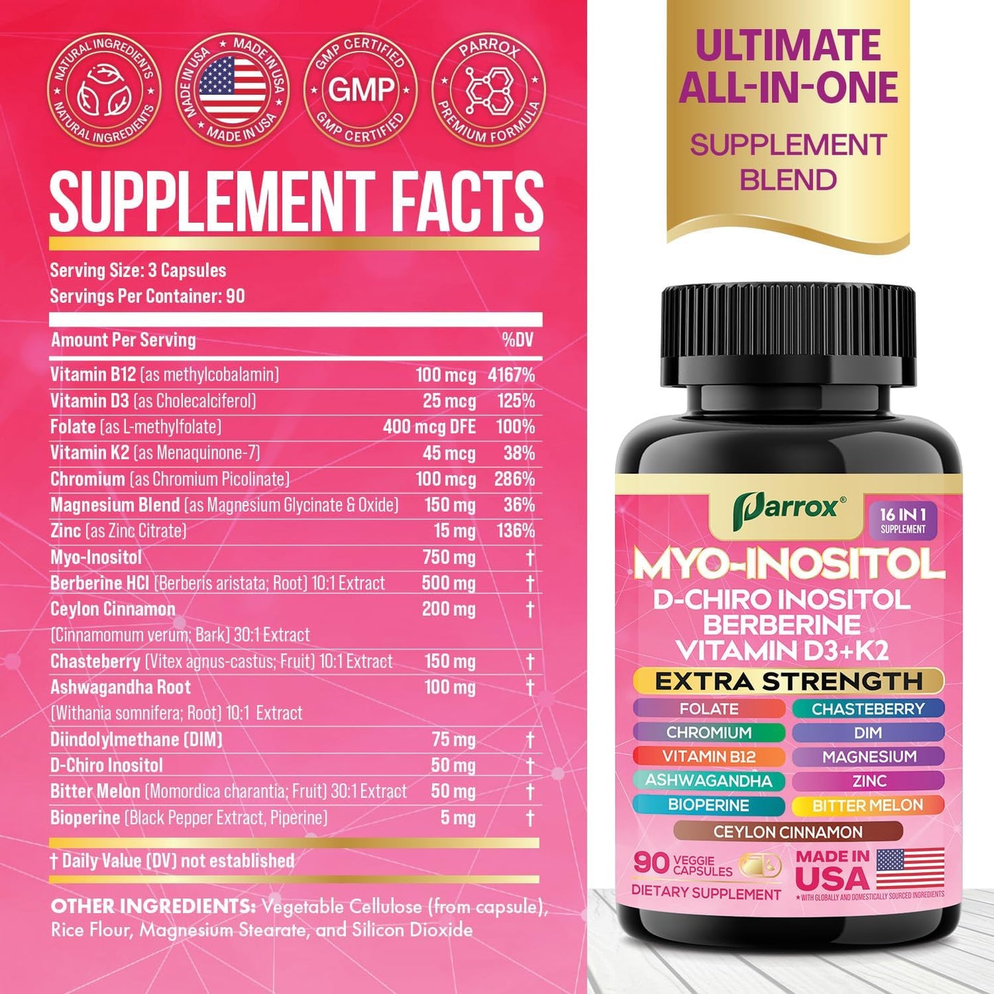 Myo-Inositol Supplement - Support hormonal balance, energy, and metabolic function