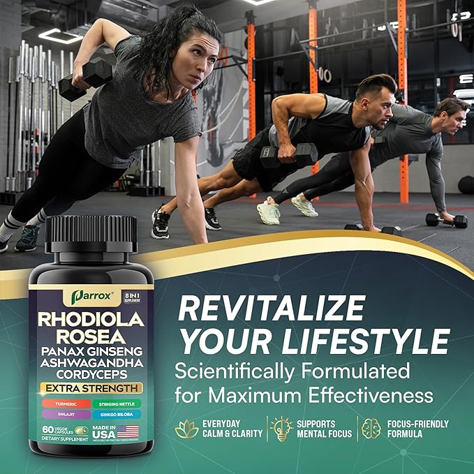 Rhodiola Stress Defense - 8 Premium Adaptogens for Daily Resilience