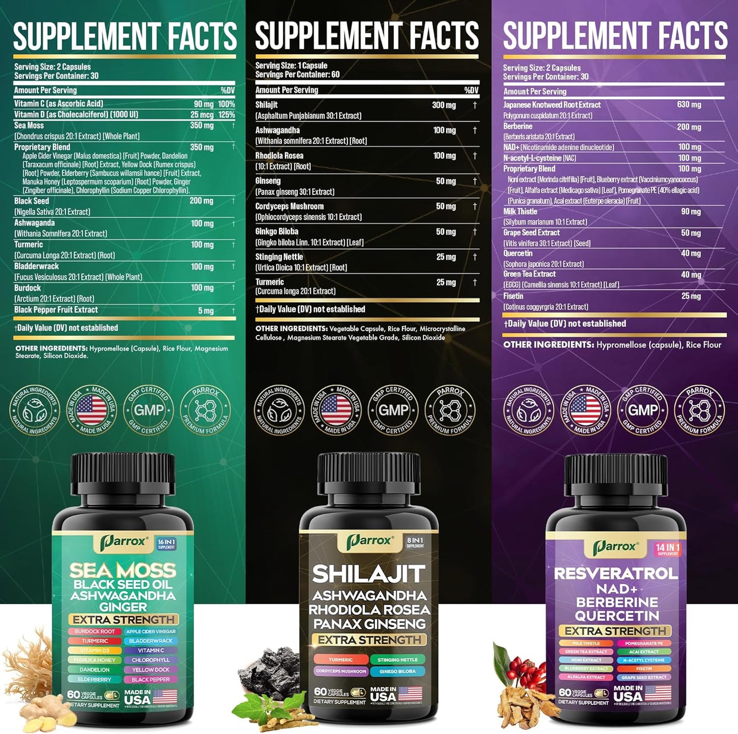Advanced Wellness Trio - 34 Powerhouse Ingredients for Peak Performance