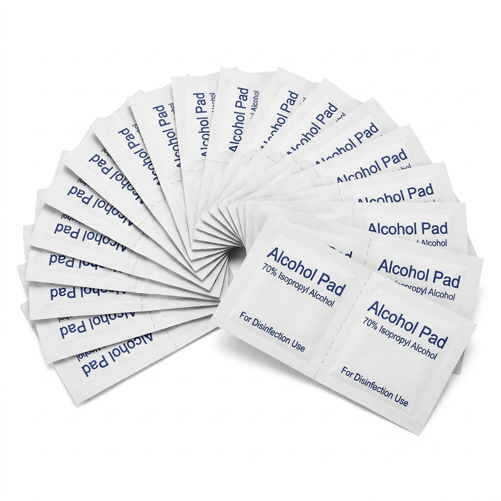 Alcohol Prep Pads — 70% Isopropyl | 20-Pack | For Lab & Research Use