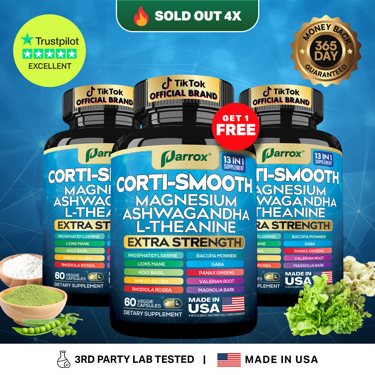 Corti-Smooth - 13-in-1 Cortisol Balancing Sleep Support