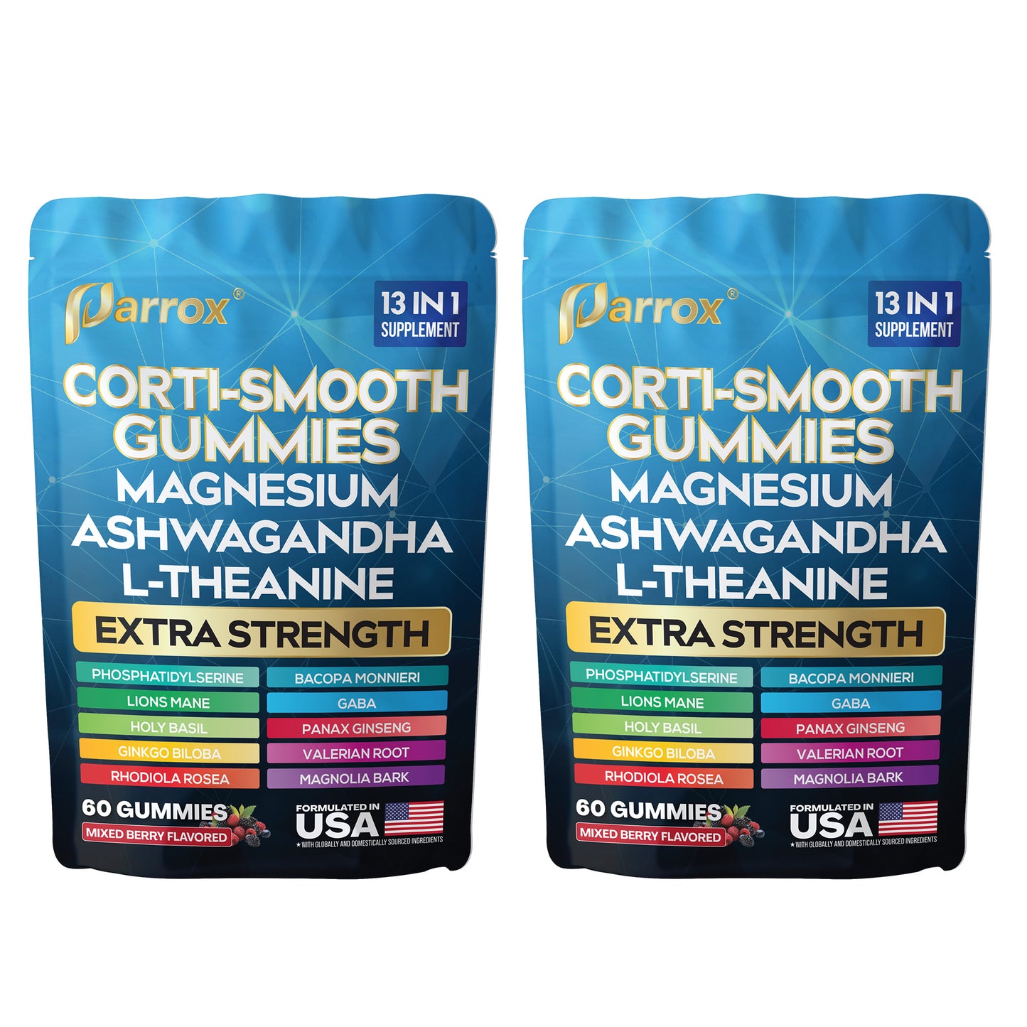 Corti-Smooth Stress Relief Gummies - Ashwagandha + L-Theanine Blend