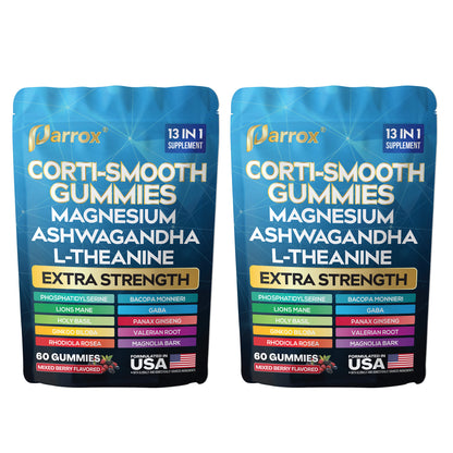 Corti-Smooth Stress Relief Gummies - Ashwagandha + L-Theanine Blend