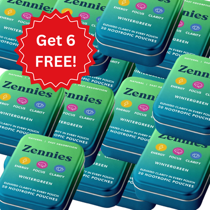 Clean Caffeine Energy Pouches - Wintergreen (Nicotine-Free Nootropics)