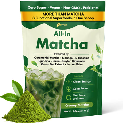 8-in-1 Ceremonial Matcha Latte - Japanese Matcha + Superfoods Blend