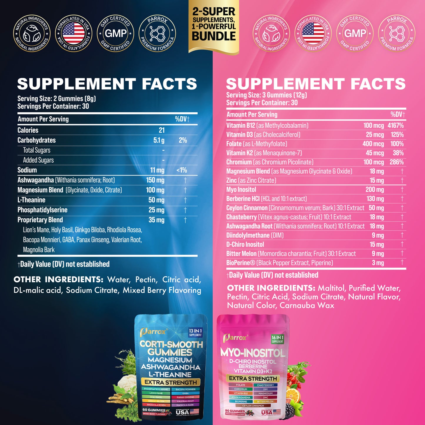 Calm & Complete Health Bundle – Myo-Harmony 16-in-1 + Ultimate Corti-Soothe Balance Gummies