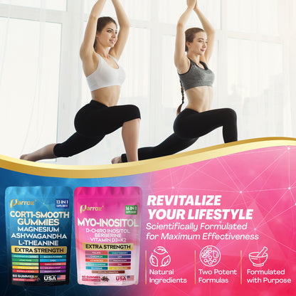 Calm & Complete Health Bundle – Myo-Harmony 16-in-1 + Ultimate Corti-Soothe Balance Gummies