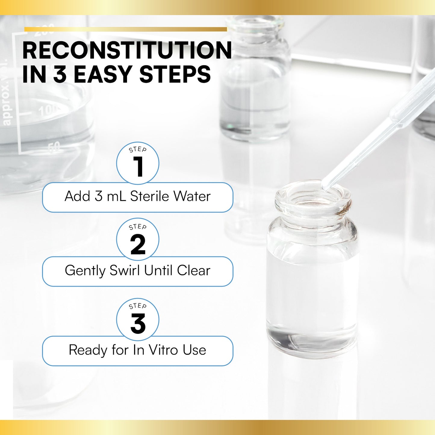 Reconstitution Solution 2-Pack, 30mL Premium Glass Vials with Flip-Off Caps