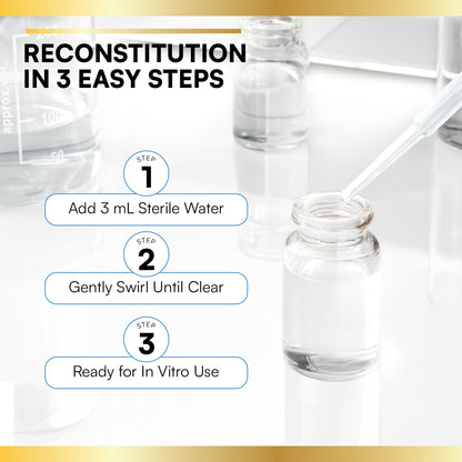 Reconstitution Solution 2-Pack, 30mL Premium Glass Vials with Flip-Off Caps