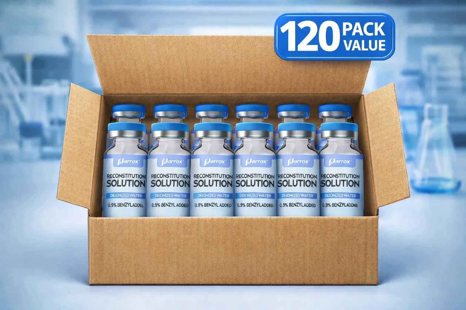 Parrox Bacteriostatic Water | 30mL Research Vials.