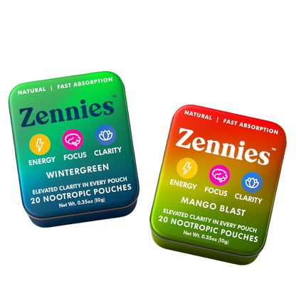 Clean Caffeine Energy Pouches - Wintergreen (Nicotine-Free Nootropics)