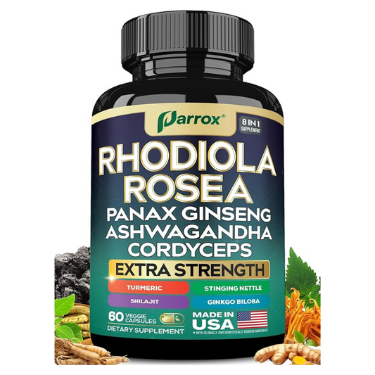 Rhodiola Stress Defense - 8 Premium Adaptogens for Daily Resilience