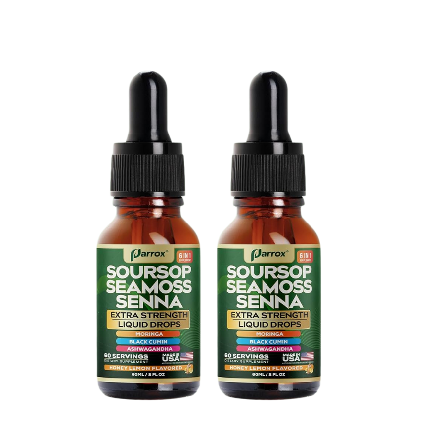 6-in-1 Daily Wellness Liquid Drops - Soursop, Sea Moss & Ashwagandha