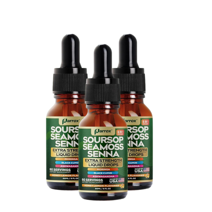 6-in-1 Daily Wellness Liquid Drops - Soursop, Sea Moss & Ashwagandha