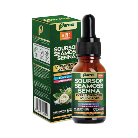 6-in-1 Daily Wellness Liquid Drops - Soursop, Sea Moss & Ashwagandha