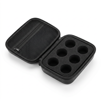 Peptide Vial Travel Kit — Hard Shell Case | 6-Slot Foam Insert | Lab Storage