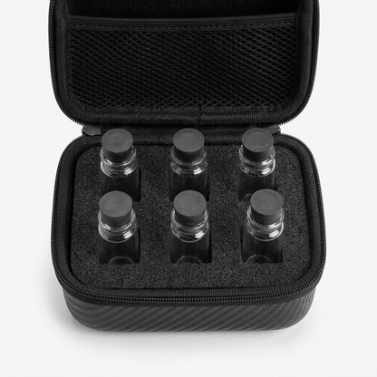 Peptide Vial Travel Kit — Hard Shell Case | 6-Slot Foam Insert | Lab Storage